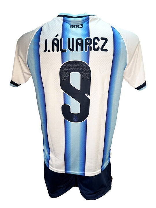 Kids Football Set Alvarez Argentina National Team Light Blue White Blue Striped 300626011