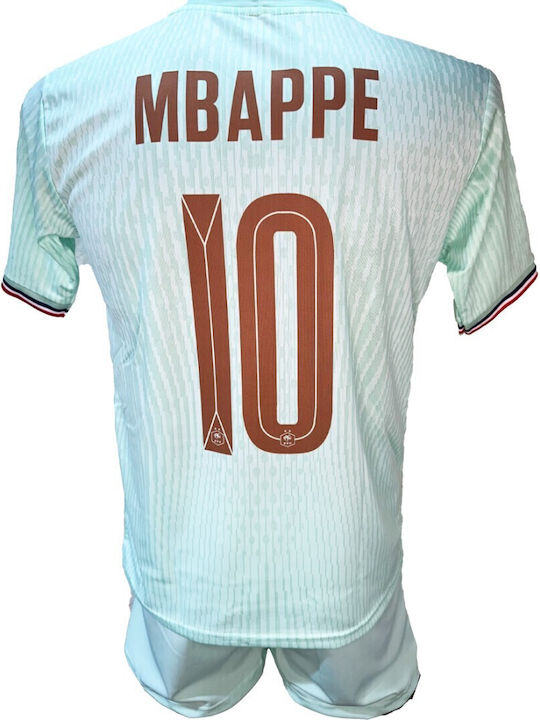 Kids Football Kit France National Team Mbappe Mint Mint 300626-01
