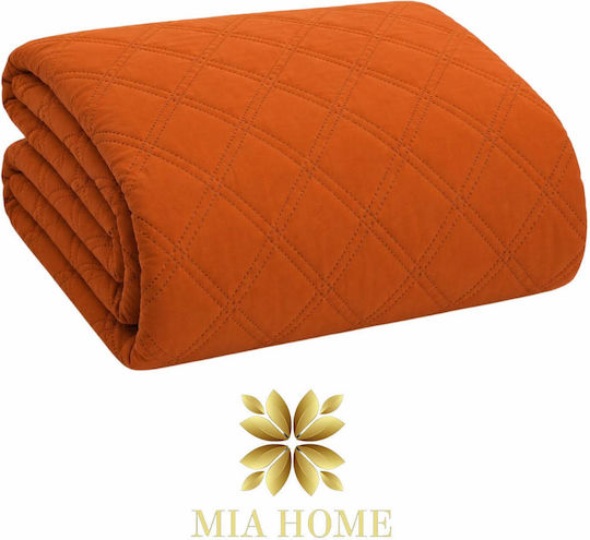 Mia Home Tagesdecke Super-King Orange 220x240cm