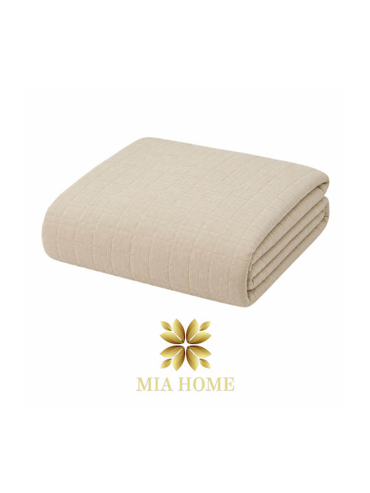 Mia Home Cuvertură Pat Dublu Bej 220x240cm
