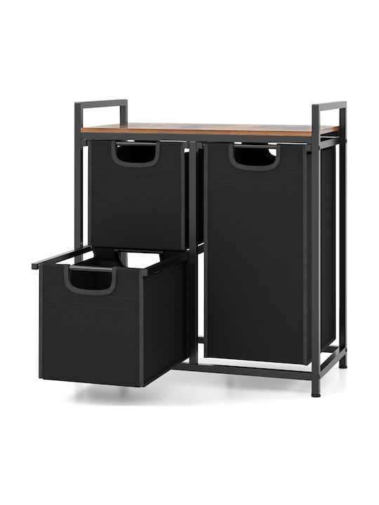 Costway Кошница за Пране Метална 66.04x33.02x72.39cm Кафява