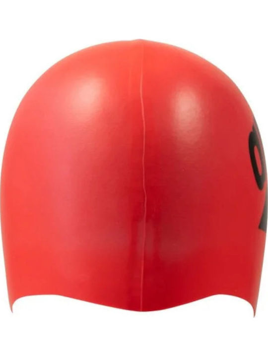 Arena Big Logo Swim Cap Bright Coral Asphalt 009276204 Orange