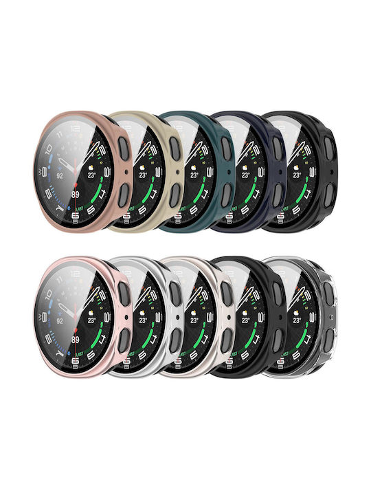 Kunststoff mit gehärtetem Glas Tragbare Hülle in Rosa Farbe für Samsung Galaxy Watch 8 40mm