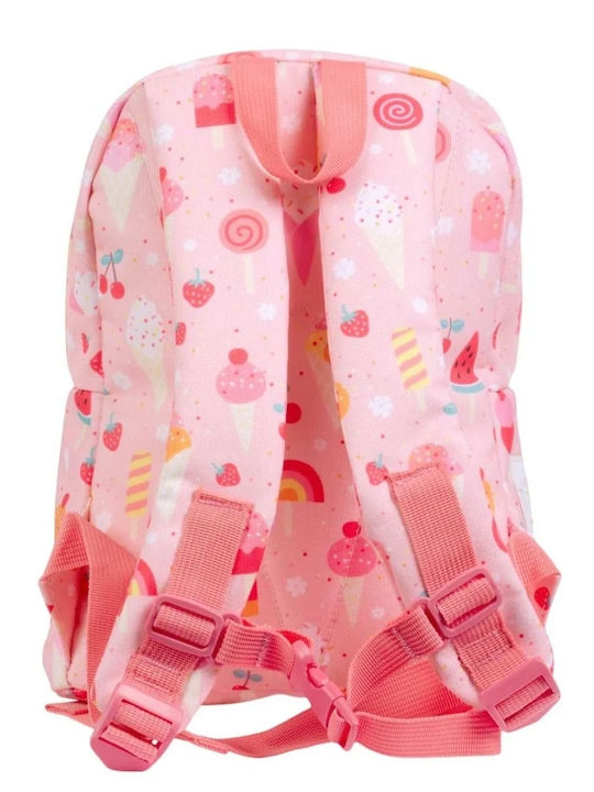 A Little Lovely Company Ice Creams Σχολικό Σετ Ροζ 23.5 x 10 x 30εκ + Σετ Φαγητοδοχείων