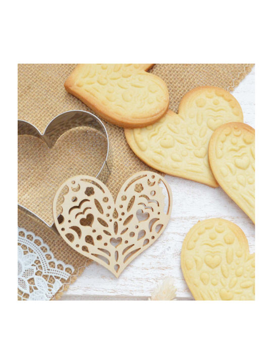Scrap Cooking Christmas Sweet Mold Set Metal Hearts 3 Pieces