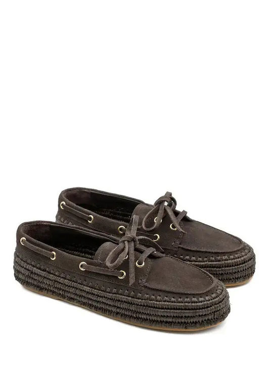 Δερμάτινα Γυναικεία Loafers σε Ροζ Χρώμα