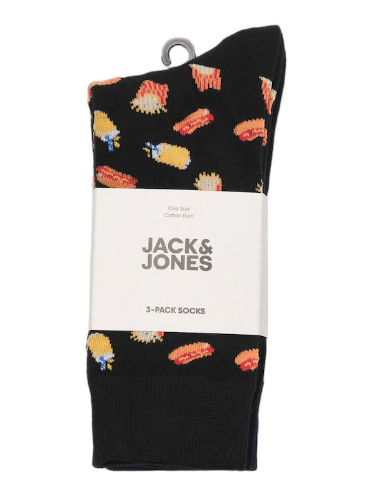 Jack & Jones Ανδρικές Μονόχρωμες Κάλτσες Black/sky Captai 3Pack Jack & Jones Ανδρικές Μονόχρωμες Κάλτσες Black/sky Captai 3Pack