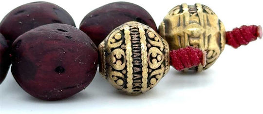 Kompologadiko Scented Begleri with 6 Burgundy Beads
