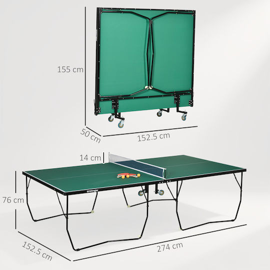 Sportnow Πτυσσόμενo Τραπέζι Ping Pong Εσωτερικού Χώρου
