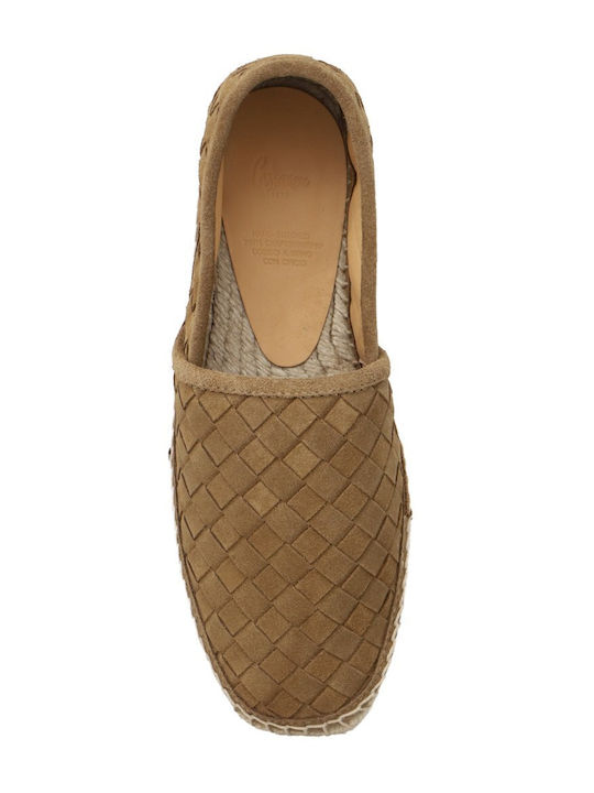 Suede Men's Espadrilles in Beige Colour
