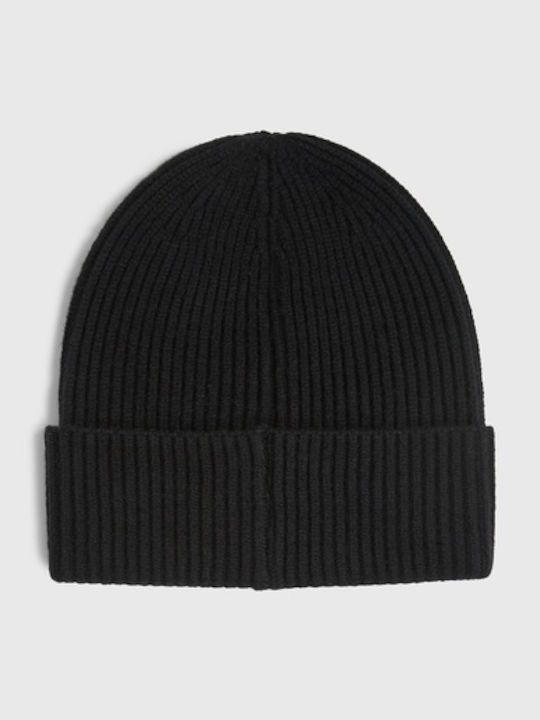 Beanie Unisex Σκούφος Πλεκτός σε Μαύρο χρώμα