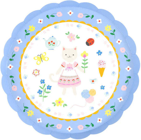 Children's Dessert Plate Party Kitten Club 8 Pieces