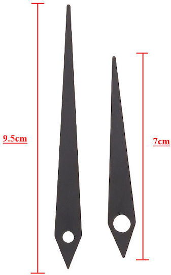 Oem Uhranzeigen 9.5cm 7cm Kleiner Mechanismus Metallisch Schwarz