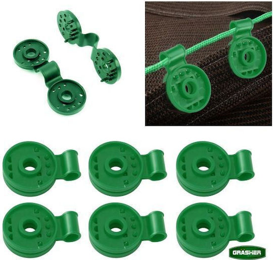 Grasher Plastic Round Clips Green Shading Nets 20 Pieces 104214