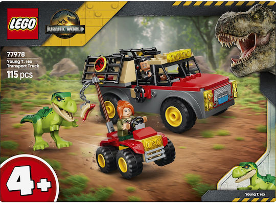 LEGO Jurassic World Young T-rex Transport Truck за 4+ Години 115 бр