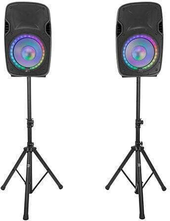 BoomToneDj Set cu Boxe PA Autoîntărite 500W cu Woofer 12"