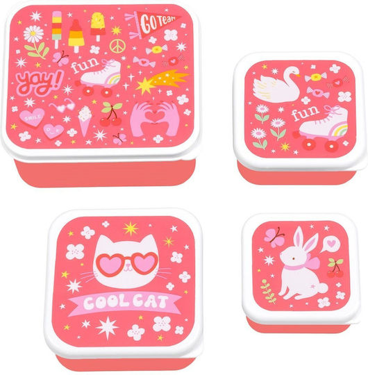 A Little Lovely Company Fun Kids Plastic Pink Water Bottle