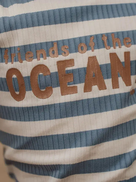 Little Dutch Kids Swimwear One-Piece Ocean Blue Stripes