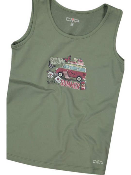 Kids Sleeveless Blouse Avocado