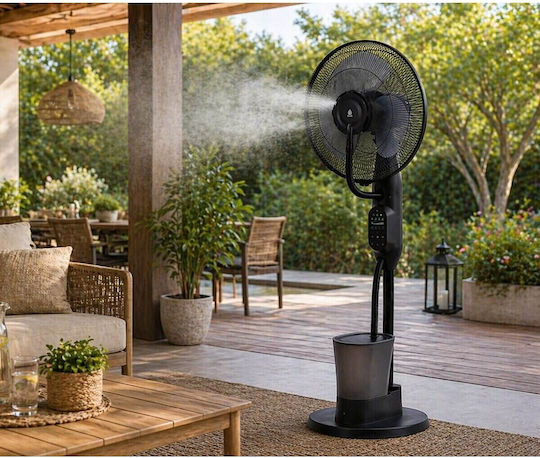 Mist Fan Misting Fan 75W Fan Diameter 40.64cm With Remote Control Black