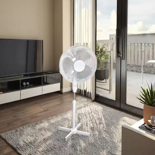 Ventilator Pe Piedestal 40W Diametru Ventilator 40.64cm Alb