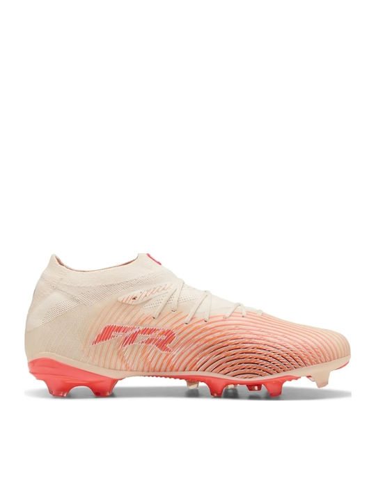 PUMA Future 9 Pro FG/AG Ποδοσφαιρικά Παπούτσια με Τάπες Μπεζ