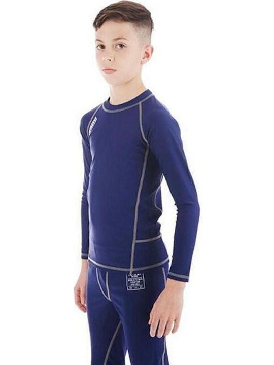 Tatami Fightwear Kinder Kurze Ärmel Kampfsportshirt für Jiu-Jitsu Blau