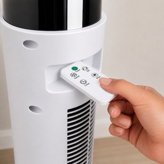 Ventilator Tip Turn 45W Cu Telecomandă Alb