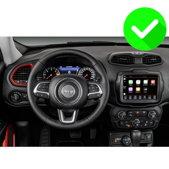 Carmedia Ηχοσύστημα Αυτοκινήτου για Jeep Renegade 2014 (Bluetooth/USB/WiFi/GPS/Apple-Carplay/Android-Auto) με Οθόνη Αφής 9"
