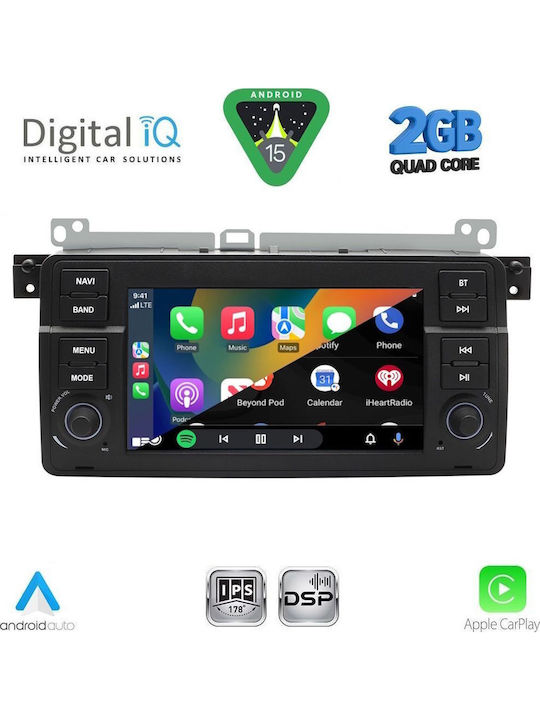 Digital IQ Ηχοσύστημα Αυτοκινήτου για BMW E46 1998-2005 (Bluetooth/USB/WiFi/GPS/Apple-Carplay/Android-Auto) με Οθόνη Αφής 7"