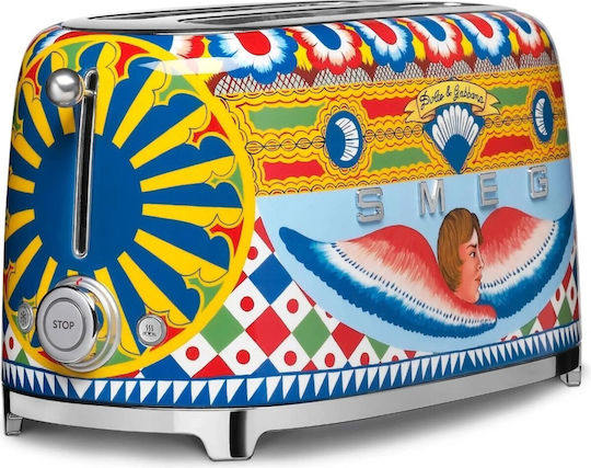 Smeg Dolce & Gabbana Sicily Is My Love Тостер 4 Слота 1500W Многоцветен