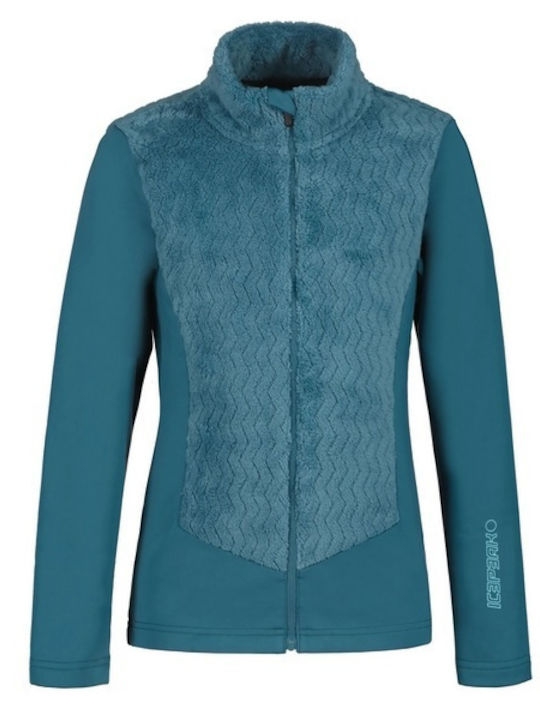 Kids Cardigan Fleece Emerald
