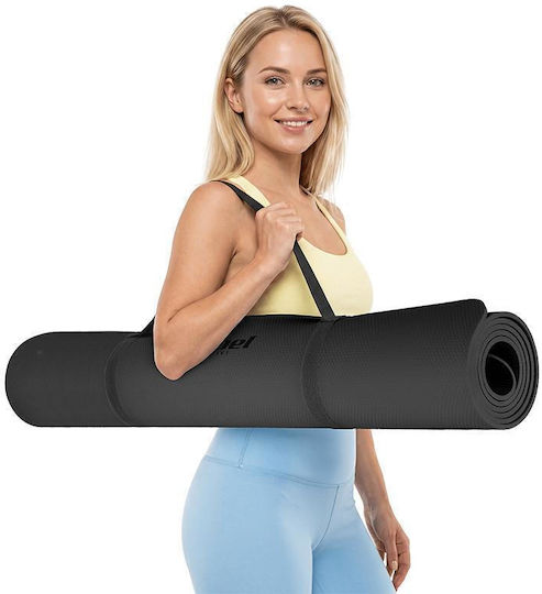 Rebel Active Yoga Exercise Mat Black (200x115cm)