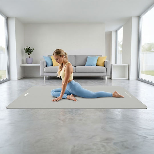 Rebel Active Yoga Exercise Mat Grey (190x115cm)