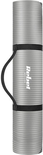Rebel Active Yoga Exercise Mat Grey (190x115cm)
