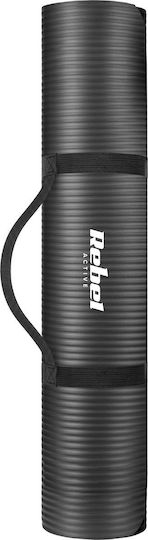 Rebel Active Yoga Exercise Mat Black (190x115cm)