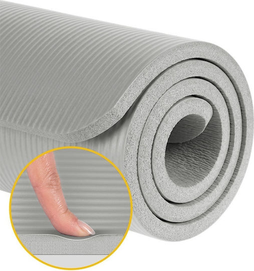Rebel Active Yoga Exercise Mat Grey (190x115cm)