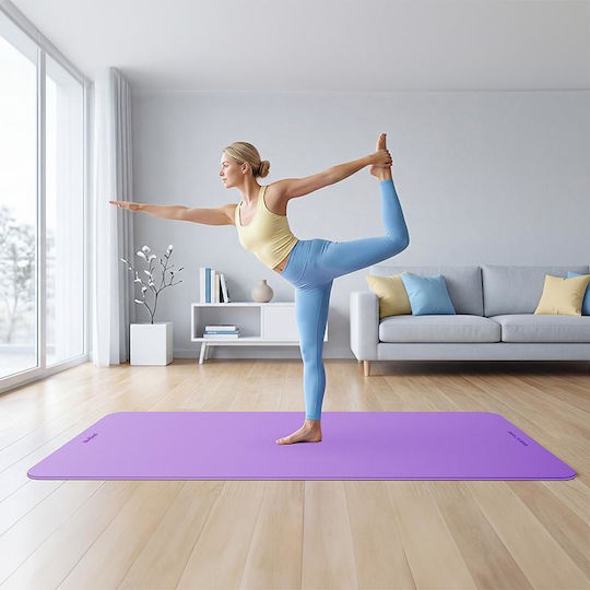 Rebel Active Στρώμα Γυμναστικής Yoga Μωβ (200x115cm)