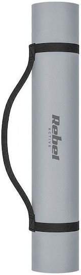 Rebel Active Στρώμα Γυμναστικής Yoga Γκρι (200x115cm)