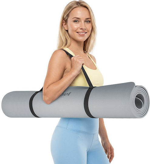 Rebel Active Στρώμα Γυμναστικής Yoga Γκρι (200x115cm)
