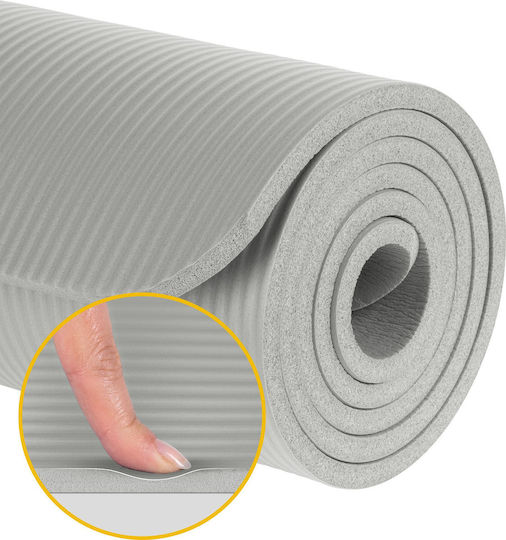Rebel Active Στρώμα Γυμναστικής Yoga Γκρι (183x61cm)
