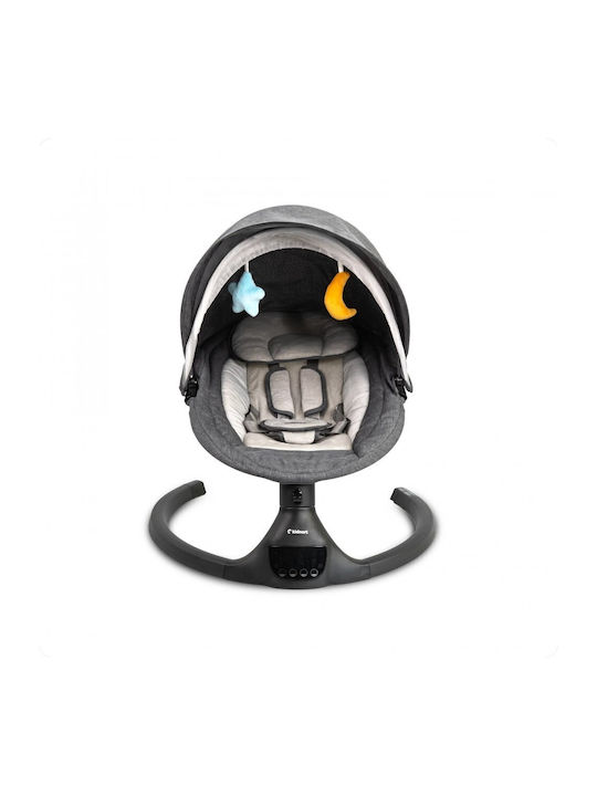 Kidnort Balansoar Electric Pentru Bebelusi Cu Muzica Negru Pentru Copil Pana La 9kg