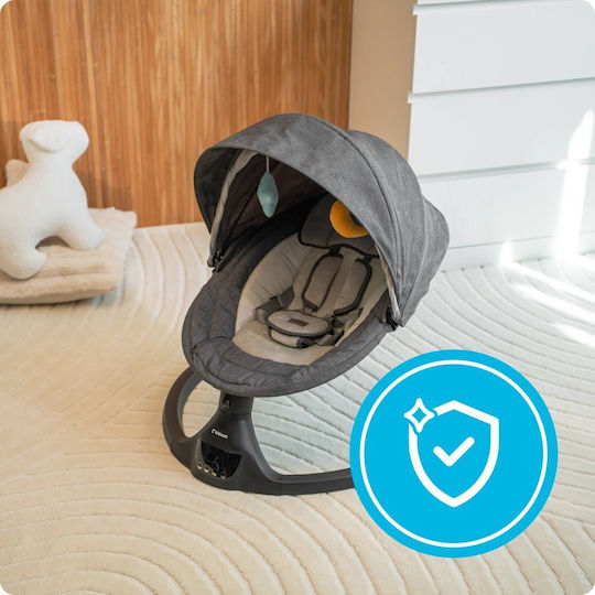Kidnort Electric Baby Bouncer Swing with Music Black for Child up to 9kg