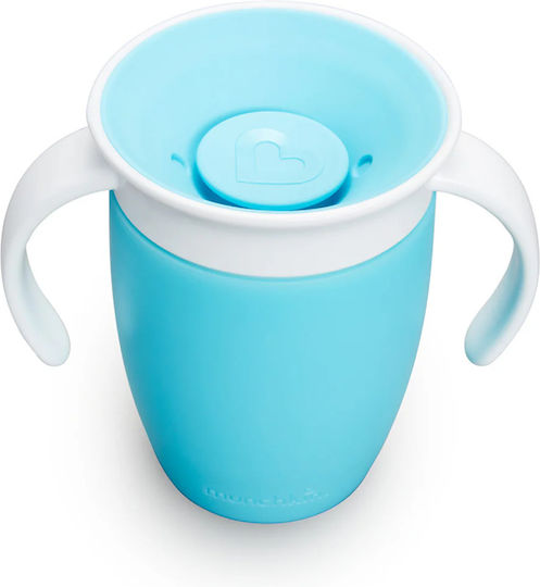 Munchkin Παιδικό Ποτηράκι Miracle 360° από Πλαστικό Μπλε 207ml για 6m+