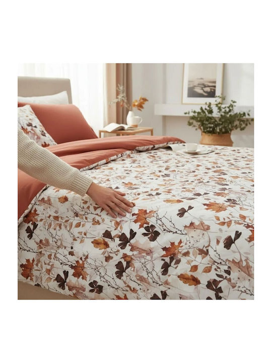 Pucioasa Set Huse Pentru Pilote 240x250cm Superdublu Cu 2 Fețe De Pernă & 1 Cearșaf Autumn Leaves
