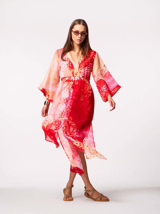 Achilleas Accessories Дамско Дълго Кафтан Плажно Облекло Jolie Kaftan