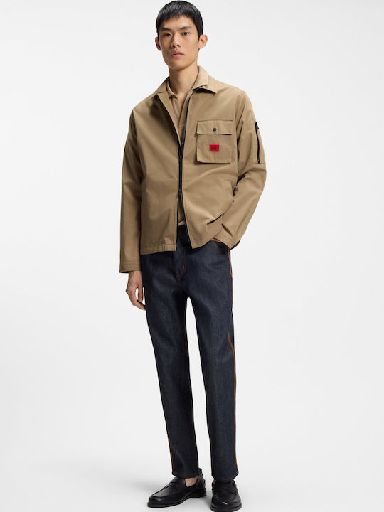 Hugo Μακρυμάνικo Overshirt Beige 50482701-928