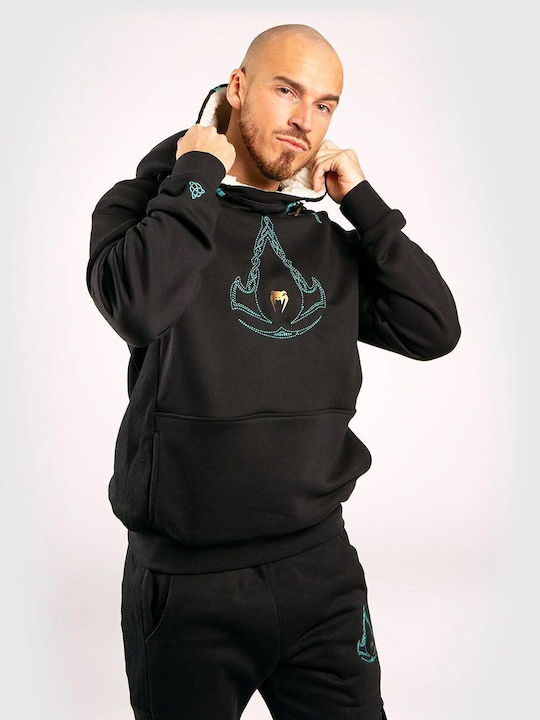 Φούτερ με Κουκούλα Black/blue