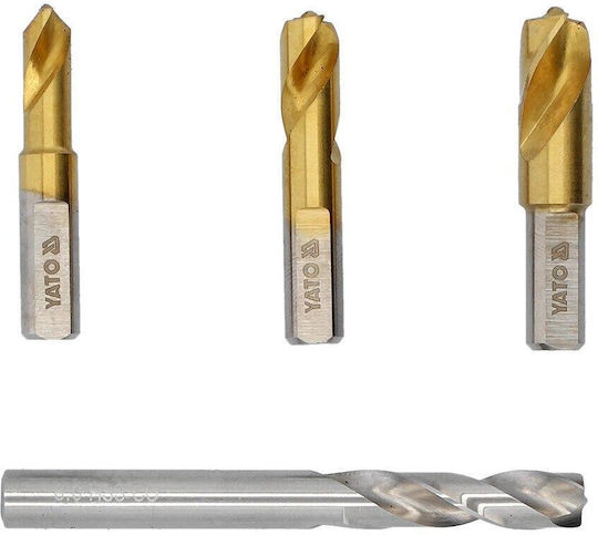 Yato Drill Bit Σετ 4 Τρυπάνια HSS Τιτανίου για Μέταλλο