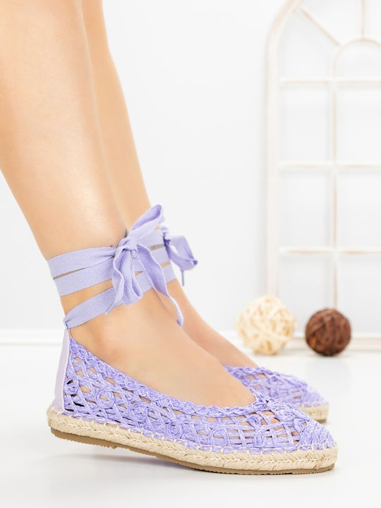 Pantofi Balerini Pentru Femei În Culoare Violet